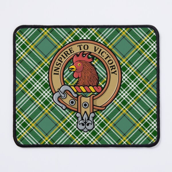 Item preview, Clan Currie Rooster Crest over Tartan designed and sold by sifis.
