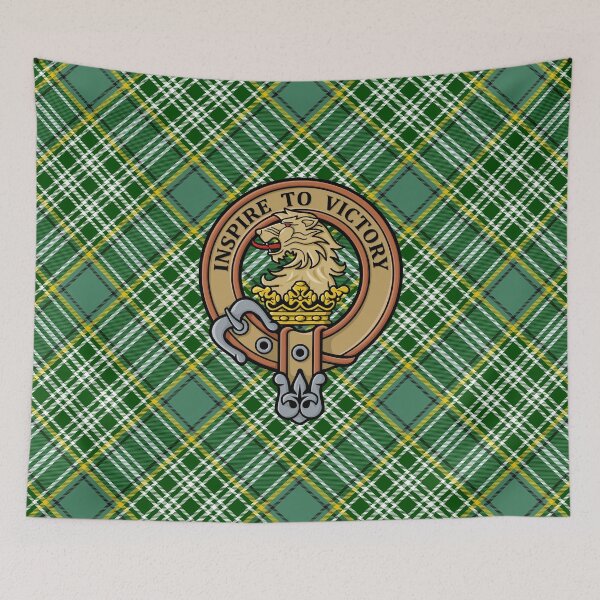 Item preview, Clan Currie Lion Crest over Tartan designed and sold by sifis.