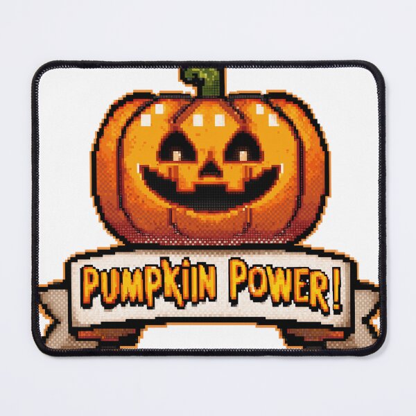 Item preview, Pixel Art "Pumpkin Power!" Jack-o'-Lantern Banner Design designed and sold by BBackdesign.