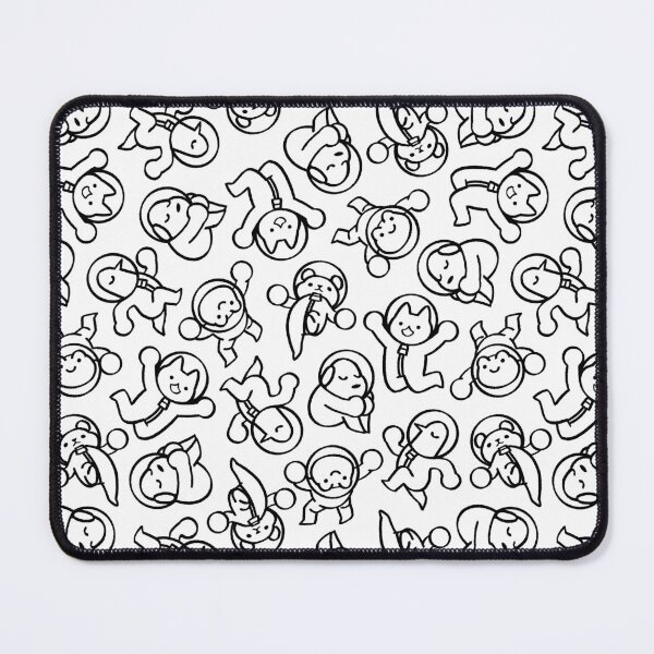Item preview, Line Art Animal Friends in Space - 000000 designed and sold by knitetgantt.