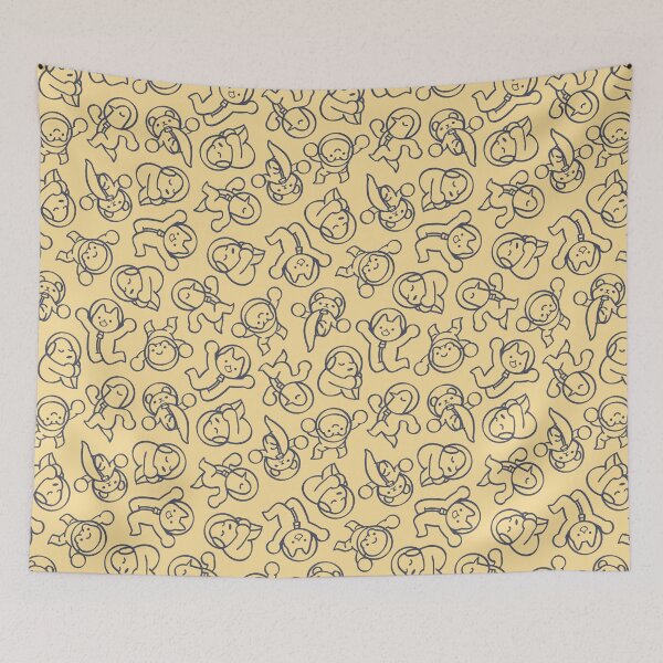Item preview, Line Art Animal Friends in Space - 474c5e designed and sold by knitetgantt.