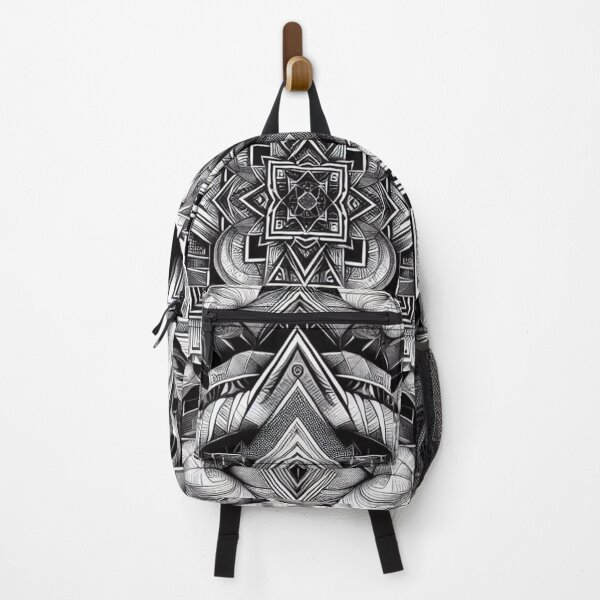 Item preview, Blackwhite geometric decorative pattern designed and sold by Dogandesighn.