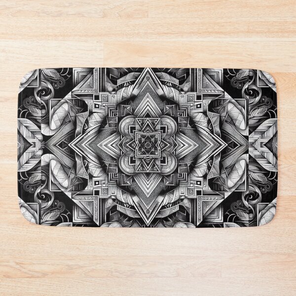 Item preview, Blackwhite geometric decorative pattern  designed and sold by Dogandesighn.