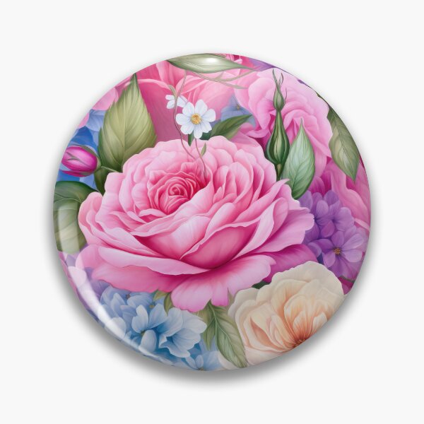 Item preview, Bright Pastel Roses and Peony designed and sold by WatercolorLane.