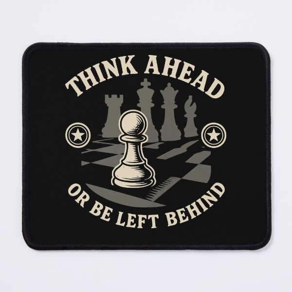 Item preview, Chess Player Think Ahead Or Be Left Behind Board designed and sold by LuminOrb.