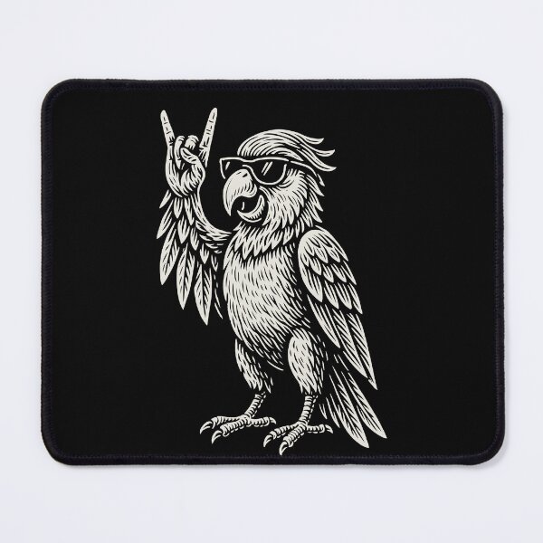 Item preview, Rock Musik Metal Music Funny Parrot Retro designed and sold by LuminOrb.