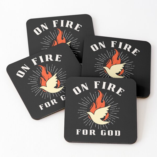Item preview, On Fire for God – Holy Spirit Flame & Dove Revival Design designed and sold by astersgraphics.