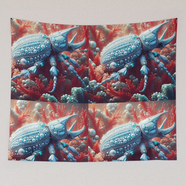 Item preview, Pearl Titan – Jewel Beetle of the Coral Garden designed and sold by EmeraldeaArt.