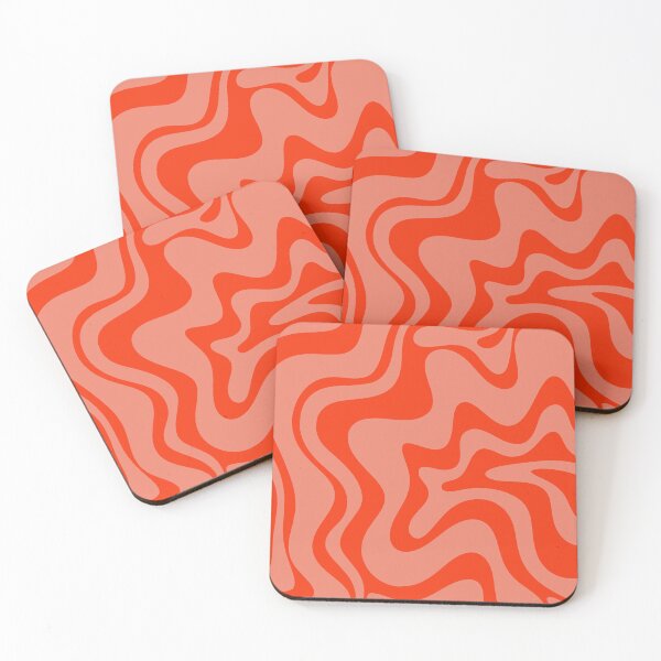Item preview, Groovy Retro Liquid Swirl Abstract Pattern 2 in Bold Double Orange designed and sold by kierkegaard.