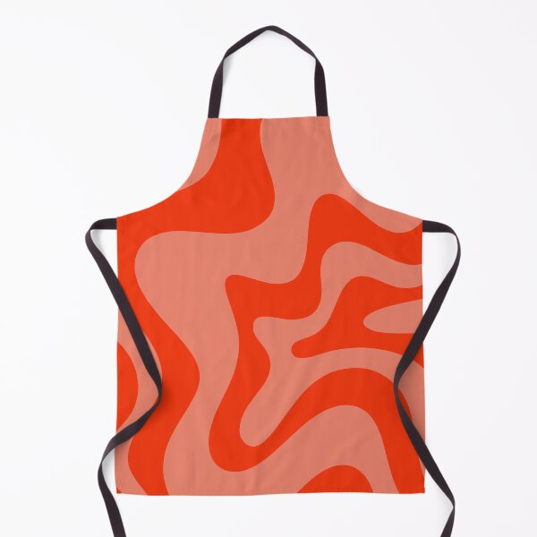 Item preview, Groovy Retro Liquid Swirl Abstract Pattern 2 in Bold Double Orange designed and sold by kierkegaard.