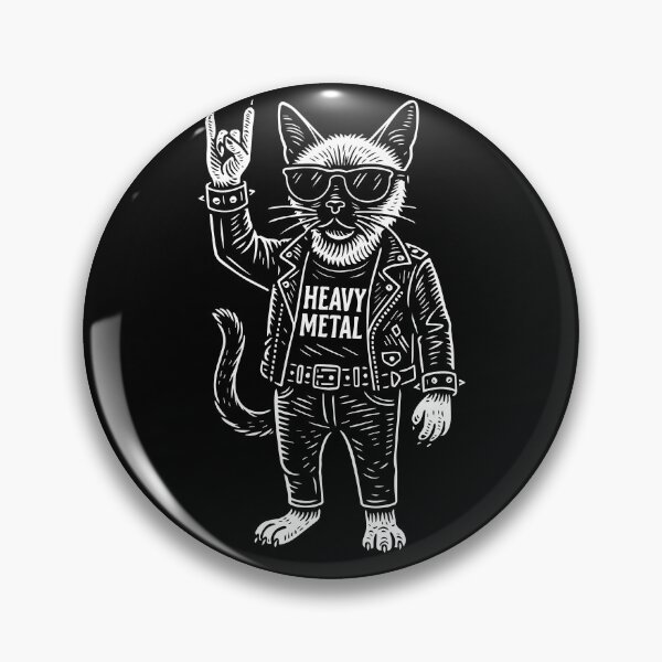 Item preview, Heavy Metal Siamese cat Rock Music Funny Humor designed and sold by LuminOrb.