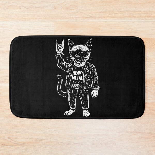 Item preview, Heavy Metal Siamese cat Rock Music Funny Humor designed and sold by LuminOrb.
