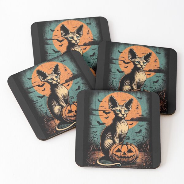 Item preview, My Cat waiting on Halloween Sphynx designed and sold by LLdreams.