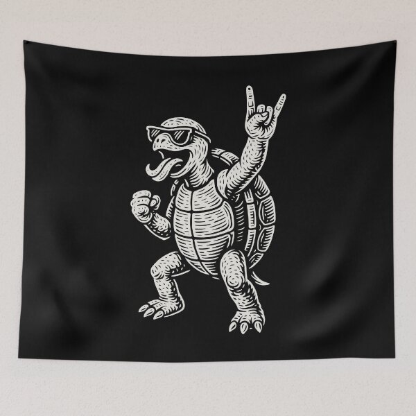 Item preview, Funny Tortoise Metal Music Rock Vibes designed and sold by LuminOrb.