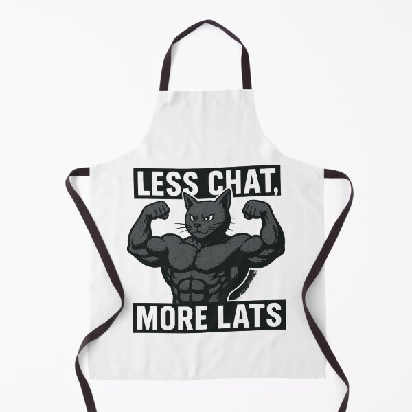 Item preview, Less Chat, More Lats - Buff Gym Cat designed and sold by Gniesss.
