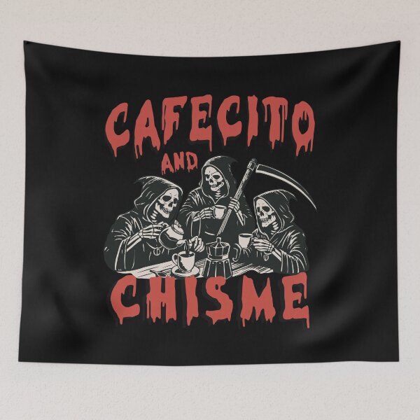 Item preview, Cafecito y Chisme Funny Halloween spanish  designed and sold by Socami.