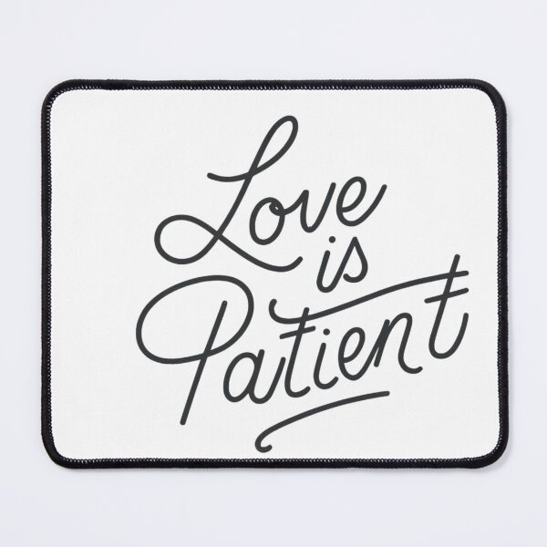 Item preview, Love is Patient – 1 Corinthians 13:4 Scripture Typography Design designed and sold by astersgraphics.