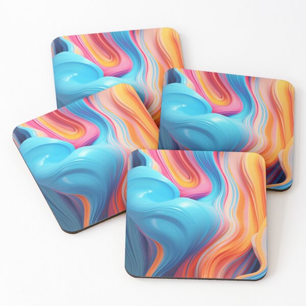 Item preview, Vivid Abstract Fluid Art – Colorful Swirl Wall Decor, Dopamine Decor designed and sold by zevorgue.