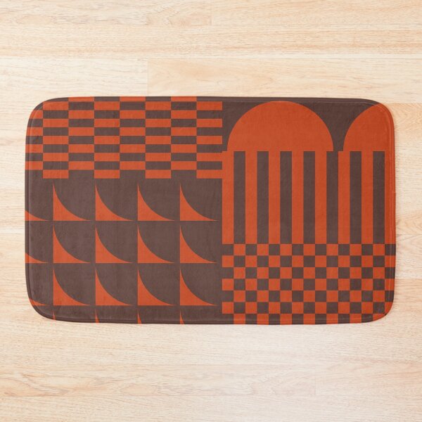 Item preview, Checkerboard and Geometric Shapes Abstract 9 in Royal Brown Pastel Dark Red designed and sold by nineFlorals.