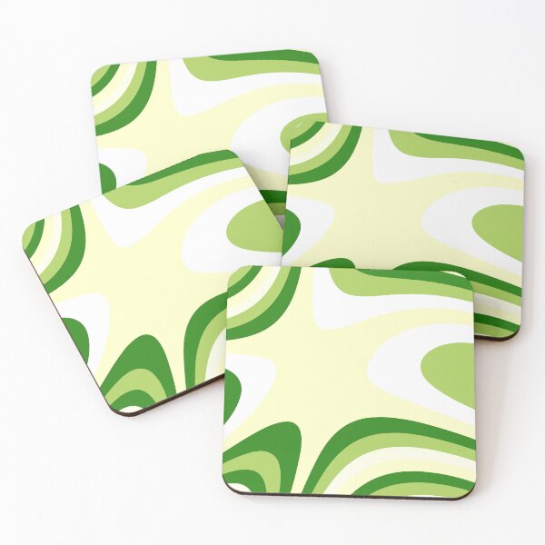 Item preview, Green and Yellow Abstract Groovy Stripes designed and sold by patternsoup.