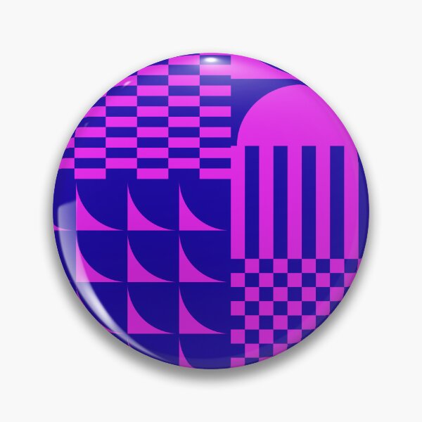Item preview, Checkerboard and Geometric Shapes Abstract 12 in Sapphine Blue Pop Pink designed and sold by nineFlorals.