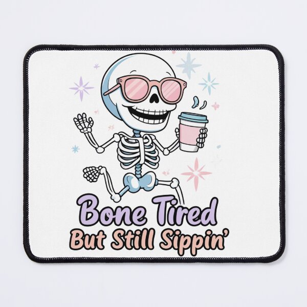 Item preview, Bone Tired Skeleton – Cute Pastel Art designed and sold by mythasia.