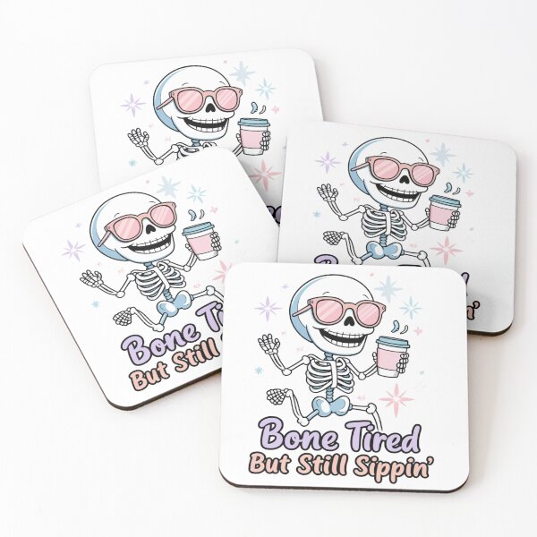 Item preview, Bone Tired Skeleton – Cute Pastel Art designed and sold by mythasia.