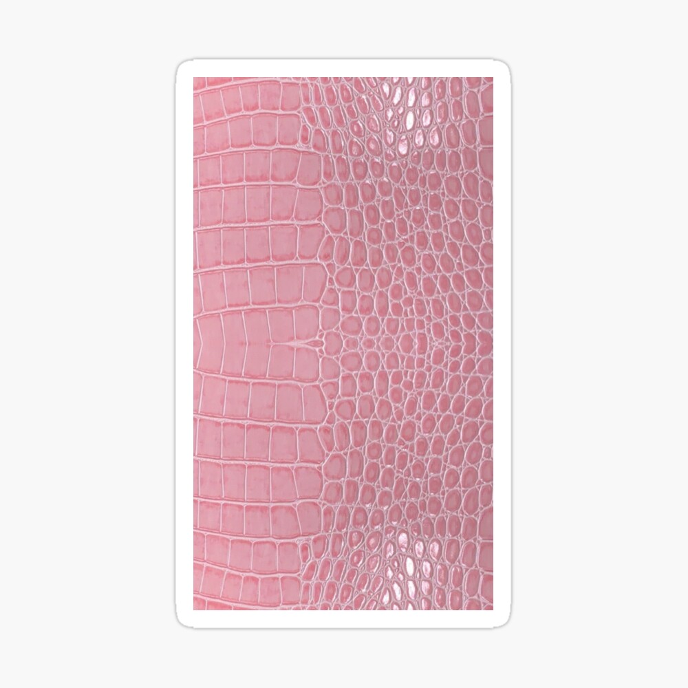 Pink Crocodile Leather Aesthetic iPhone Case