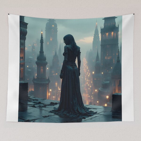 Item preview, The Watcher of the Gothic City designed and sold by oanaunciuleanu.