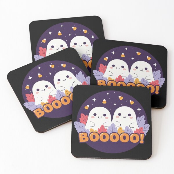 Item preview, Two Cute Kawaii Ghosts Saying Boo designed and sold by Tigerr3g.