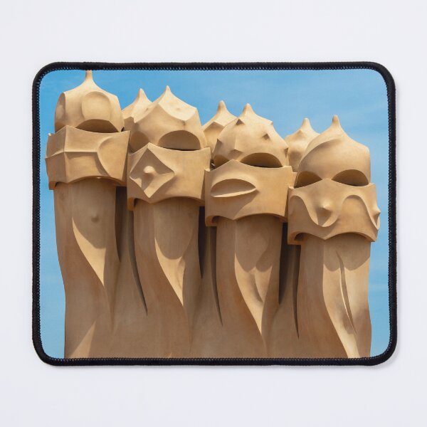 Item preview, Helmet-like chimneys on Casa Milà rooftop terrace. Barcelona. designed and sold by bailey-cooper.