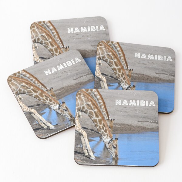 Item preview, Giraffes drinking water, Namibia. Original photography designed and sold by studio838.