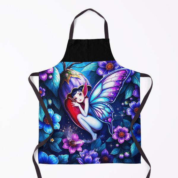 Item preview, Fae in a Flower Chrysalis – Purple Blue Petals & Wings Fantasy Art designed and sold by EvaAngel.
