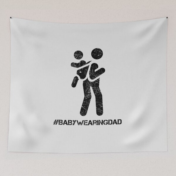 Item preview, #BabyWearingDad – Scratched Silhouette Design designed and sold by DesignsByDadUK.