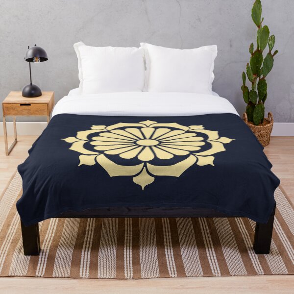 Aperçu de l'œuvre Fleur de chrysanthème Kamon dorée créée et vendue par urrin DESIGN.