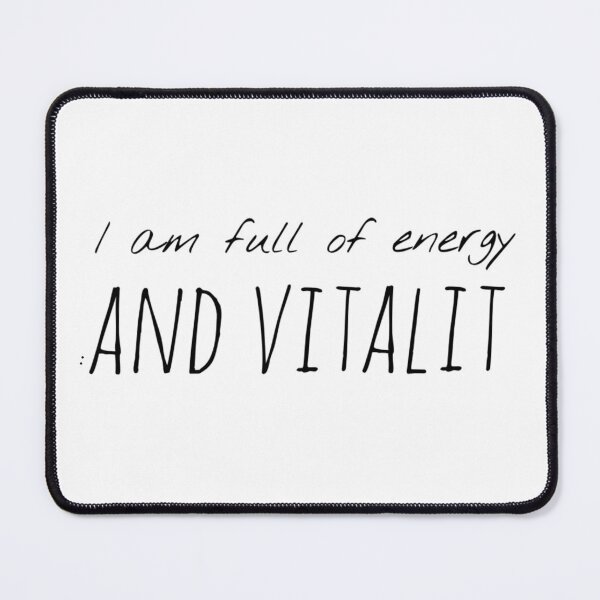 Item preview, I Am Full of Energy and Vitality – Affirmation – High Vibe Living Typography Design designed and sold by Camila  Ardila.