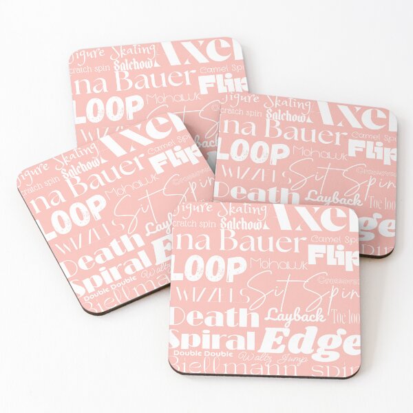Item preview, Figure Skating Words- Subway Style Print- Coral designed and sold by Purposely Designed.
