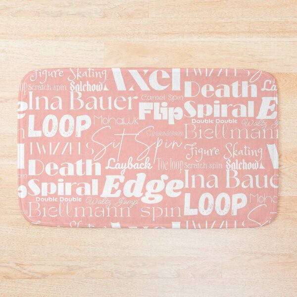 Item preview, Figure Skating Words- Subway Style Print- Coral designed and sold by PD-Skating.