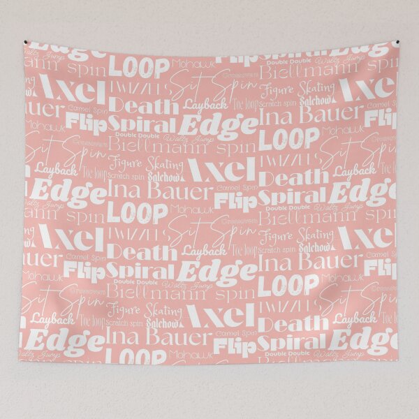 Item preview, Figure Skating Words- Subway Style Print- Coral designed and sold by Purposely Designed.