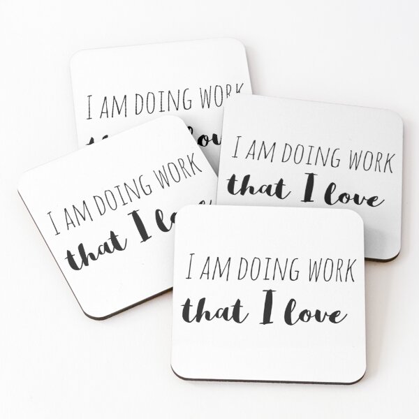 Item preview, I Am Doing Work That I Love – Affirmation – Passion and Purpose Typography Design designed and sold by Camila  Ardila.
