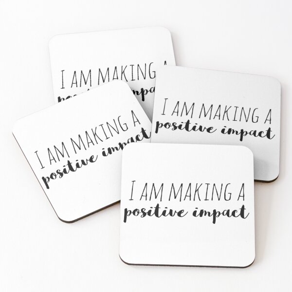 Item preview, I Am Making a Positive Impact – Affirmation – World Changer Typography Design designed and sold by Camila  Ardila.