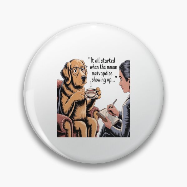 Item preview, Golden Retriever Therapy Session – Funny Dog Design designed and sold by Petpixy.