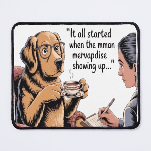 Item preview, Golden Retriever Therapy Session – Funny Dog Design designed and sold by Petpixy.