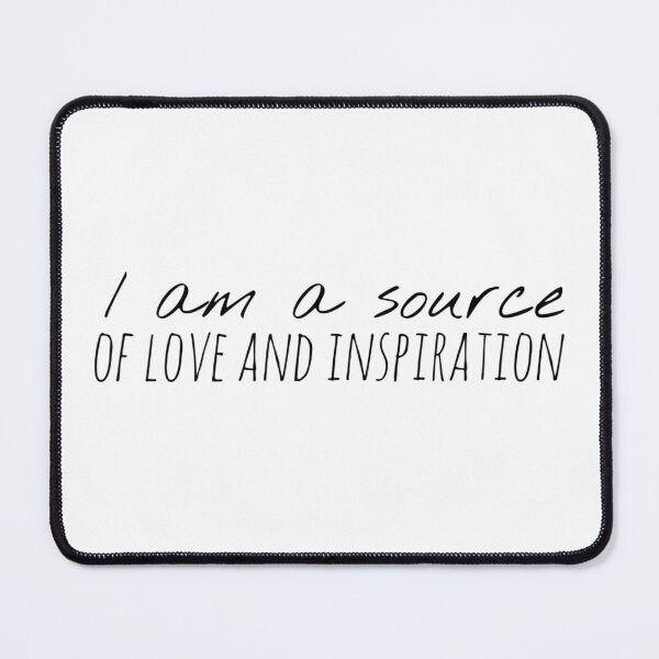 Item preview, I Am a Source of Love and Inspiration – Affirmation – Radiate Kindness Typography Design designed and sold by Camila Ardila.