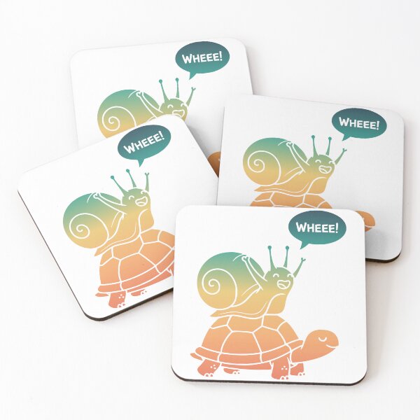Item preview, Snail Riding a Turtle – Funny Slow Life Animal, wheee! designed and sold by LuxeGraphix.