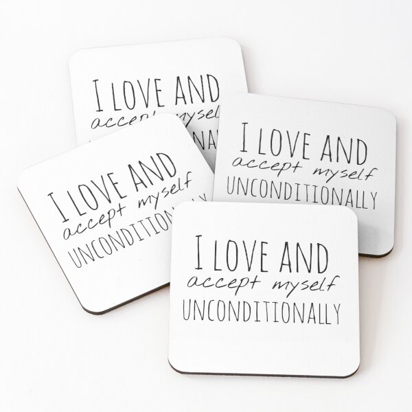 Item preview, I Love and Accept Myself Unconditionally – Affirmation – Radical Self-Love Typography Design designed and sold by Camila  Ardila.