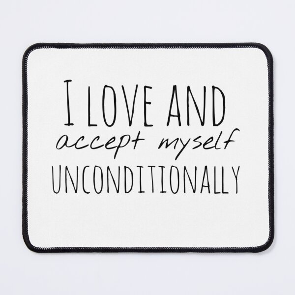 Item preview, I Love and Accept Myself Unconditionally – Affirmation – Radical Self-Love Typography Design designed and sold by Camila Ardila.