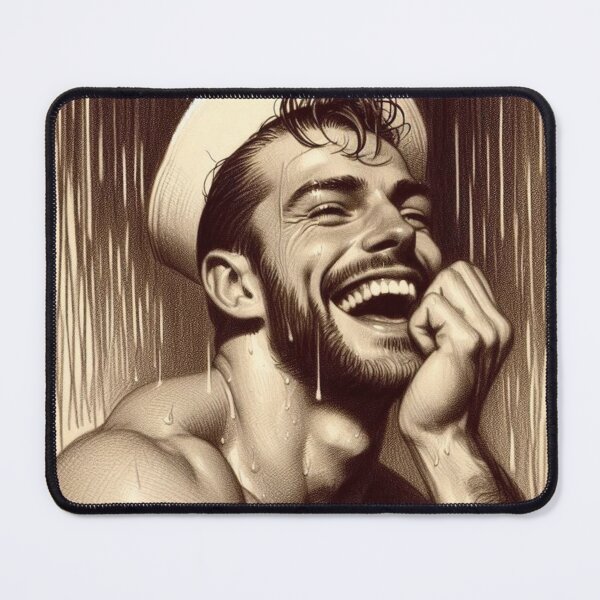 Item preview, 1950s Vintage Gay Sailor "Be Happy " San Francisco Tom of Finland Tribute Gay Pride Graphic Design designed and sold by ItsAKinkThing.