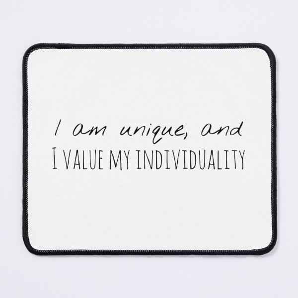 Item preview, I Am Unique, and I Value My Individuality – Affirmation – Celebrate Your Magic Design designed and sold by Camila Ardila.