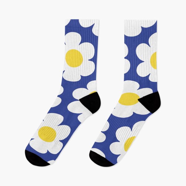 Item preview, Mid Century Modern Floral Pattern Blue & Yellow designed and sold by tonymagnerart.